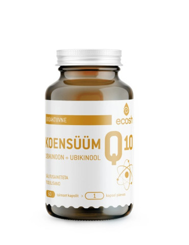 Koensüüm Q10 ubikinoon + ubikinool - energiavitamiin 60 kapslit