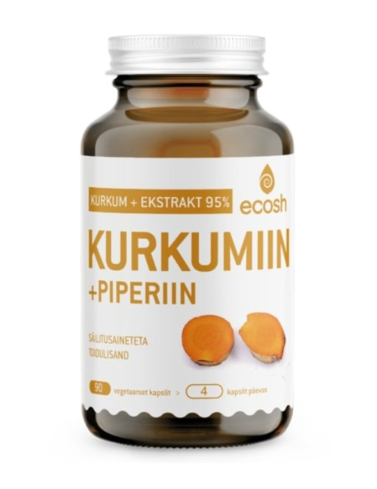 Kurkumiin + piperiin 90 kapslit