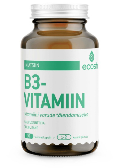 Ecosh B3-VITAMIIN – niatsiin  90 kapslit