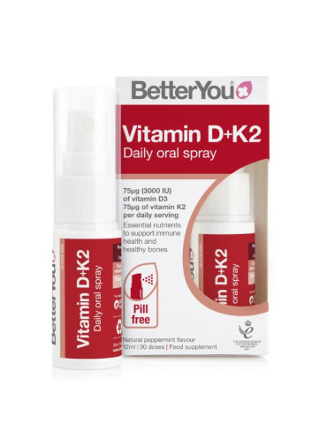 Better You D+K2 Vitamin oral spray, 12ml