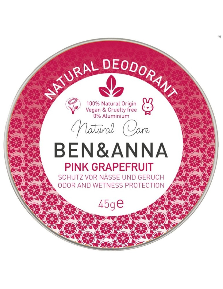 Ben&Anna Cream deodorant Pink Grapefruit, 45 g