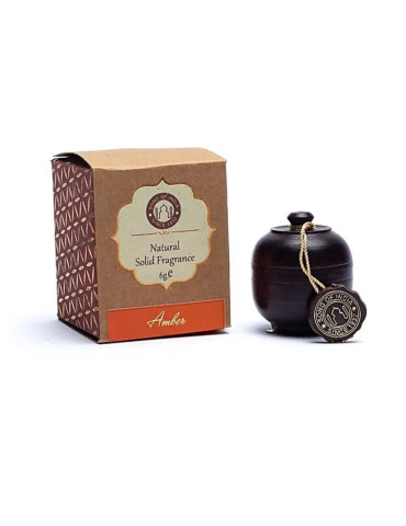 Song of India Song of India Amber Scented Cream in Rosewood Jar 6g