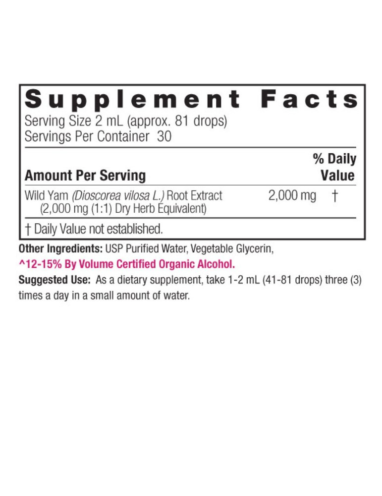 Natures Answer WILD YAM ROOT EXTRACT 60ml