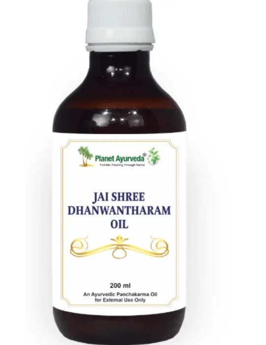 Planet Ayurveda  Jai Shree Dhanwantharam Tailam – artriit, neuralgia, väsimus, 200 ml