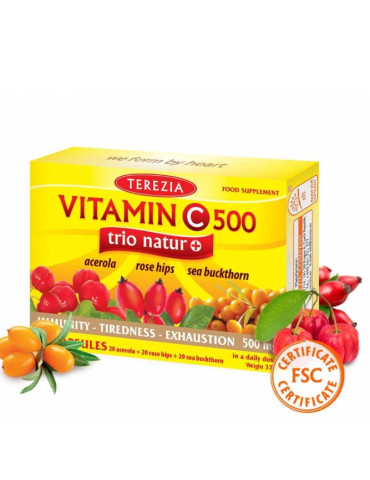 Terezia Vitamiin C Trio Natur+  60 capsules