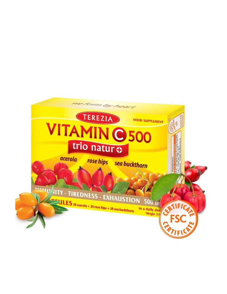 Terezia Vitamiin C Trio Natur+  60 capsules