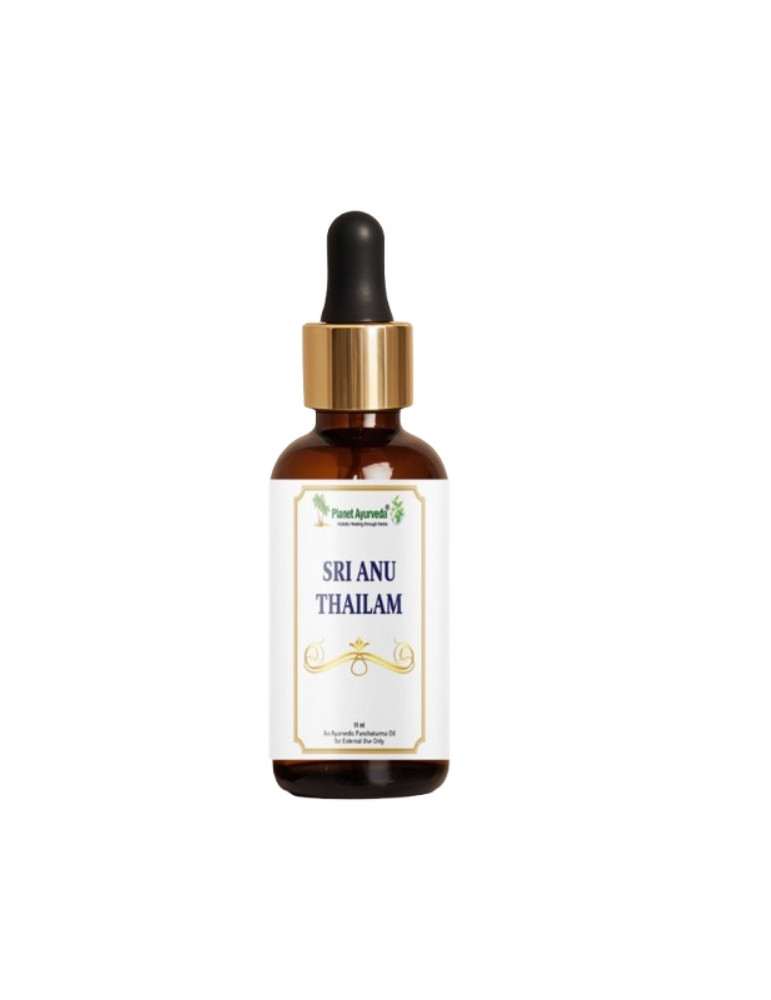 Planet Ayurveda Sri Anu Thailam - Nasal oil for sinuses and allergies - 10 ml