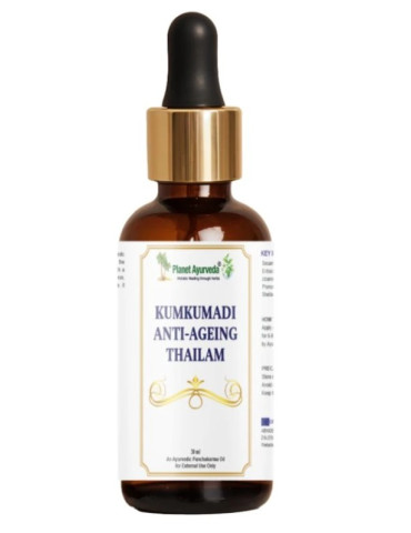 Planet Ayurveda Kumkumadi vananemisvastane Thailam - toitev õli kortsude ja pigmendilaikude vastu - 30 ml