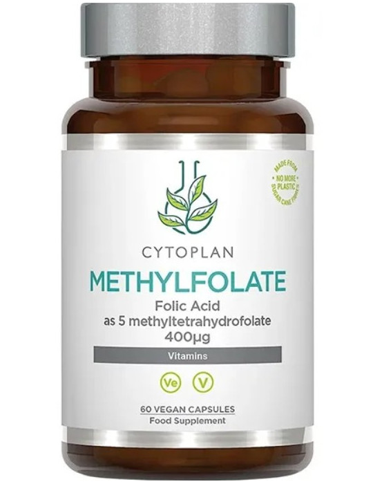 Cytoplan metüülfolaat (5-MTHF) 60 vegan kapslit