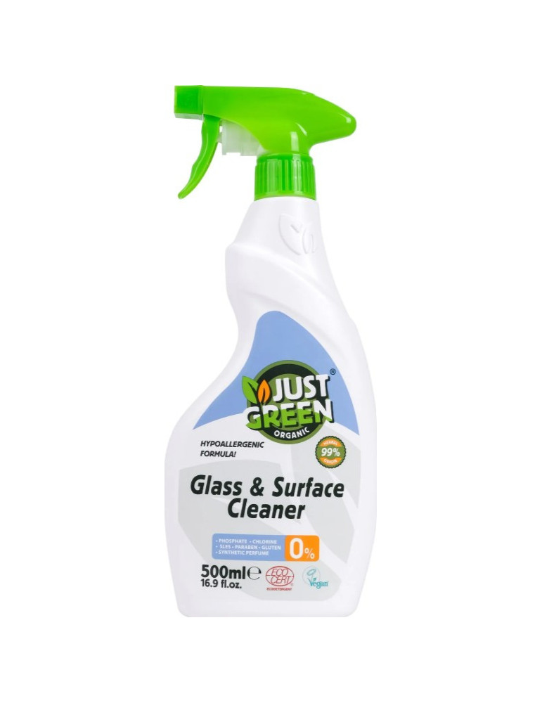 Just Green Organic klaasi- ja pindade puhastusvahend 500 ml