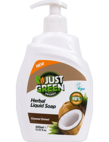 Just Green Organic vedelseep Coconut 400 ml