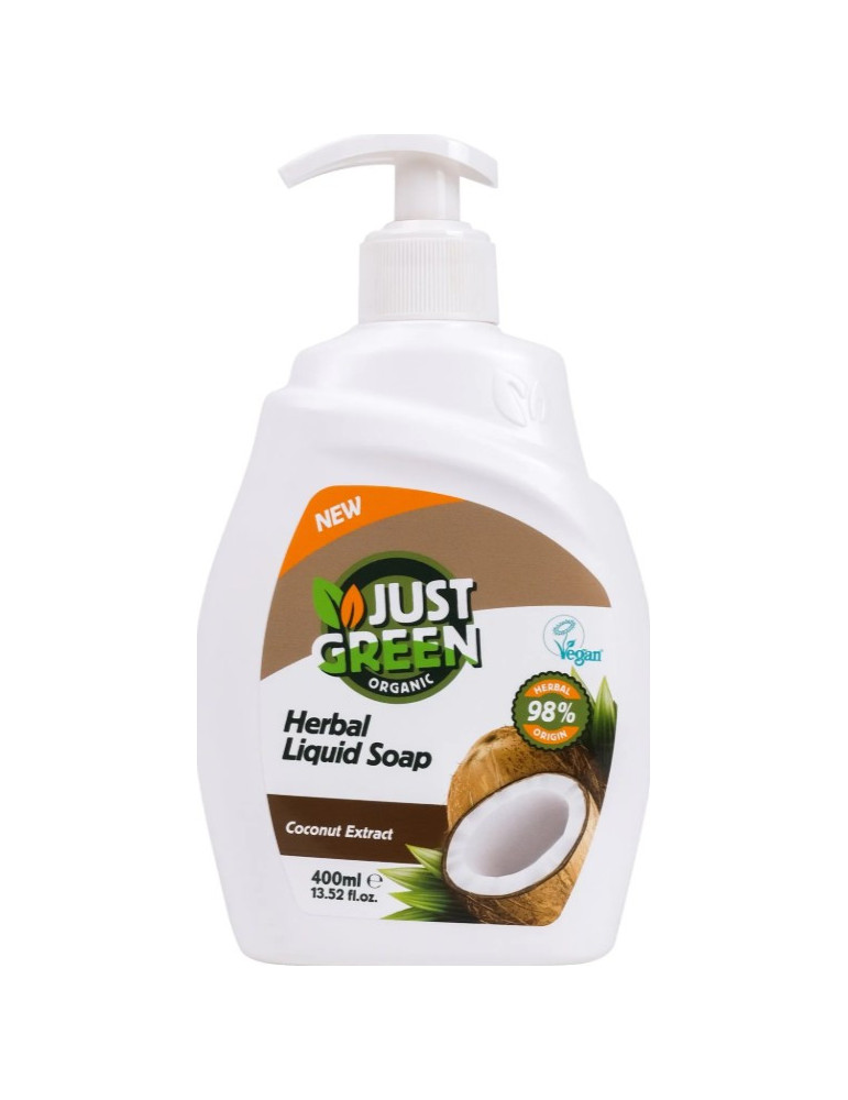 Just Green Organic vedelseep Coconut 400 ml