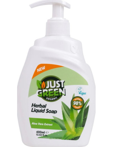 Just Green Organic vedelseep Aloe Vera 400 ml