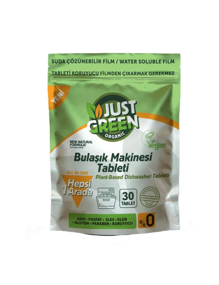 Just Green Organic taimsed nõudepesutabletid 30 tk