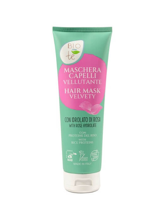 BIOCONTÈ Hair mask with rice proteins and rose, 250ml