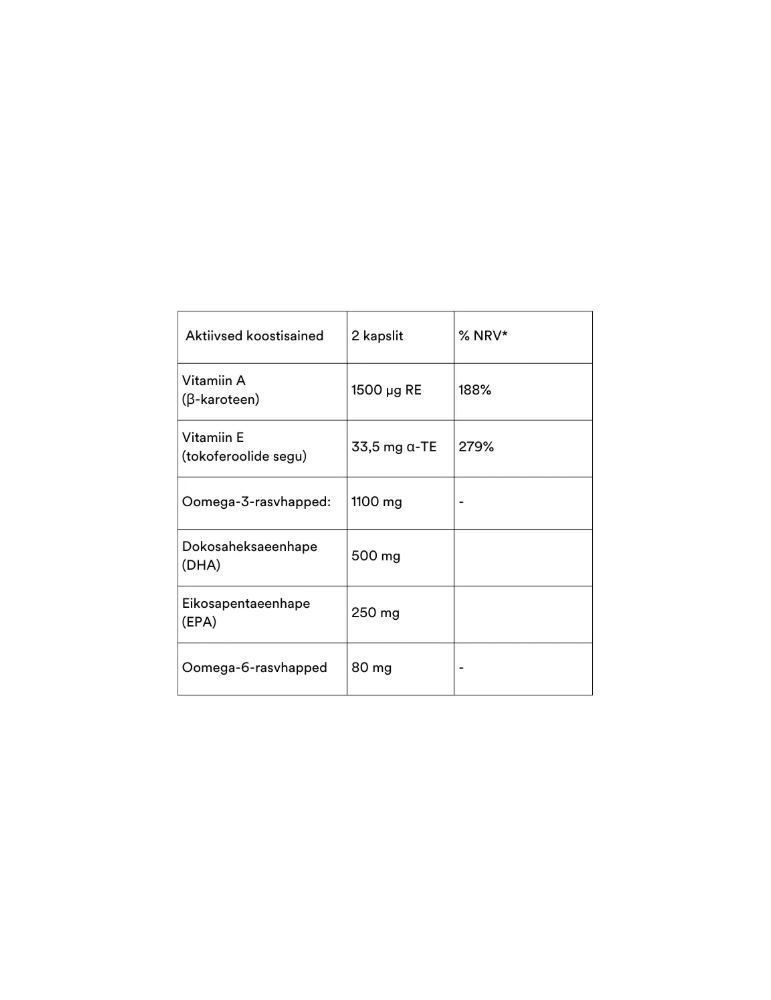 Omega 3 Algae A+E®, 60 tk