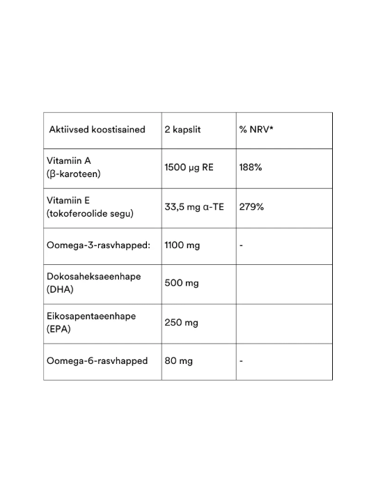 Omega 3 Algae A+E®, 60 tk