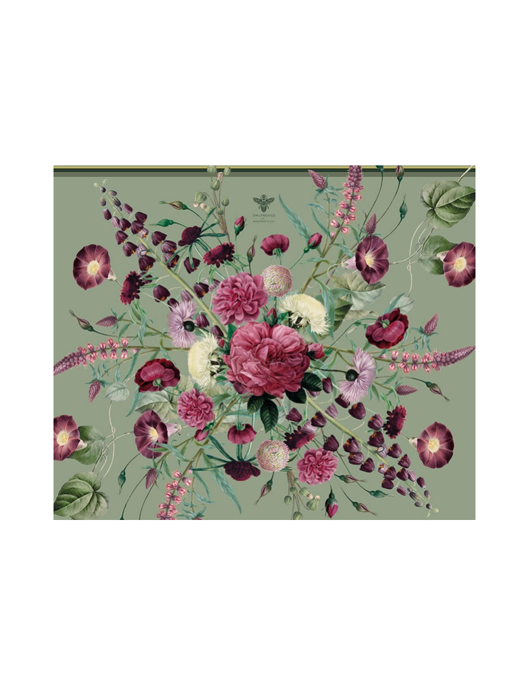 Beautiful dining table.             Blossom Garden linen napkin 45x45cm
