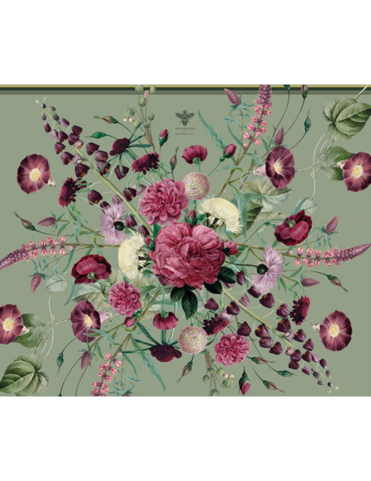 Beautiful dining table.             Blossom Garden linen napkin 45x45cm