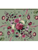 Beautiful dining table.             Blossom Garden linen napkin 45x45cm