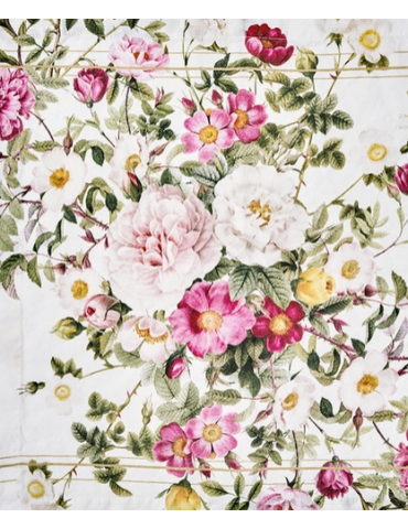 Beautiful dining table. Rose flower linen napkin 45x45cm 2