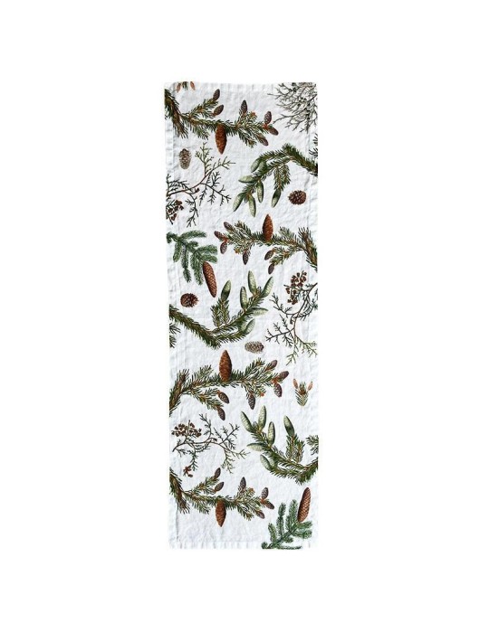 Käbidega linane laudlinik 45x145cm