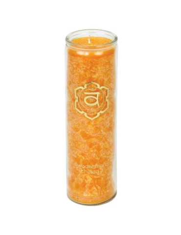 Yogi-Yogini Aromatic Candle Stearin 2nd Chakra 100 hours 21x6,5cm