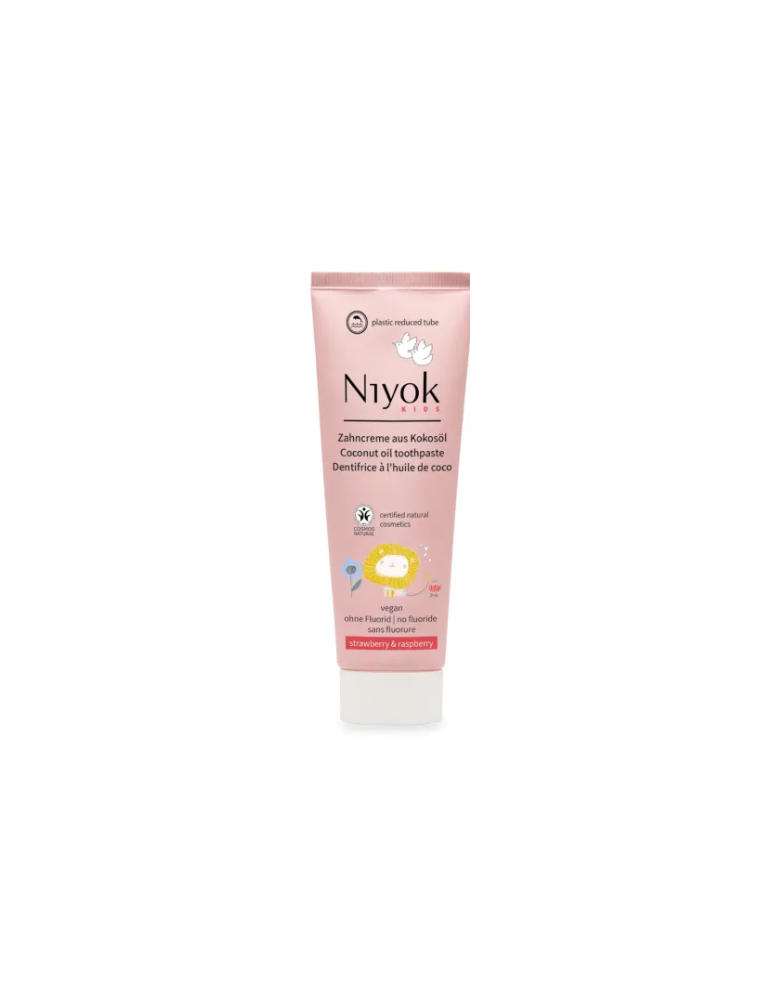 Niyok Hambapasta lastele kookosõliga, maasikas-vaarikas, 75ml