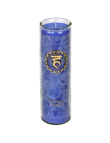 Yogi-Yogini Aromatic Candle stearin 5th Chakra 100 hours  21x6,5cm