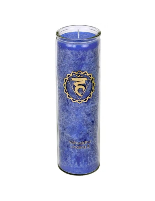 Yogi-Yogini Aromatic Candle stearin 5th Chakra 100 hours  21x6,5cm