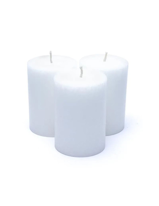 Yogi-Yogini Palmivahast valged küünlad PUHTUS 3 tk. karbis