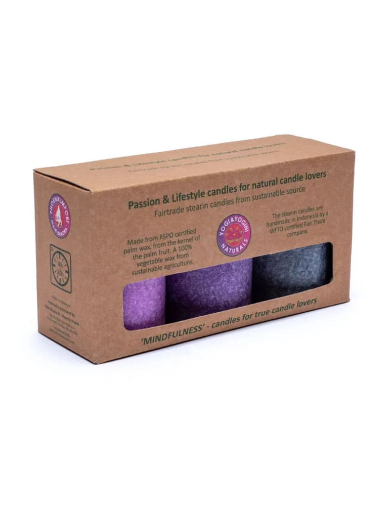 Yogi-Yogini Candles Stearin 3 x MINDFULNESS