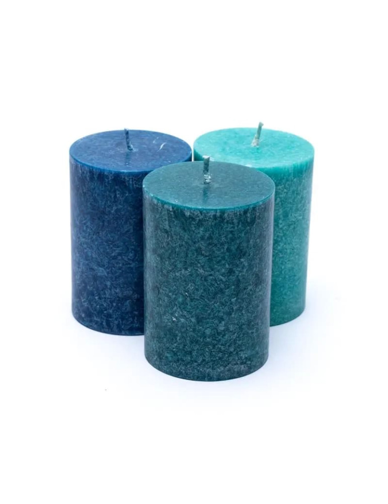 Yogi-Yogini Sustainable stearin candles 3 x OCEAN