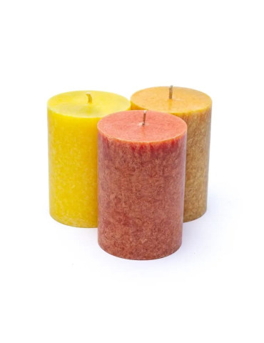 Yogi-Yogini Sustainable stearin candles 3 x SUNSET