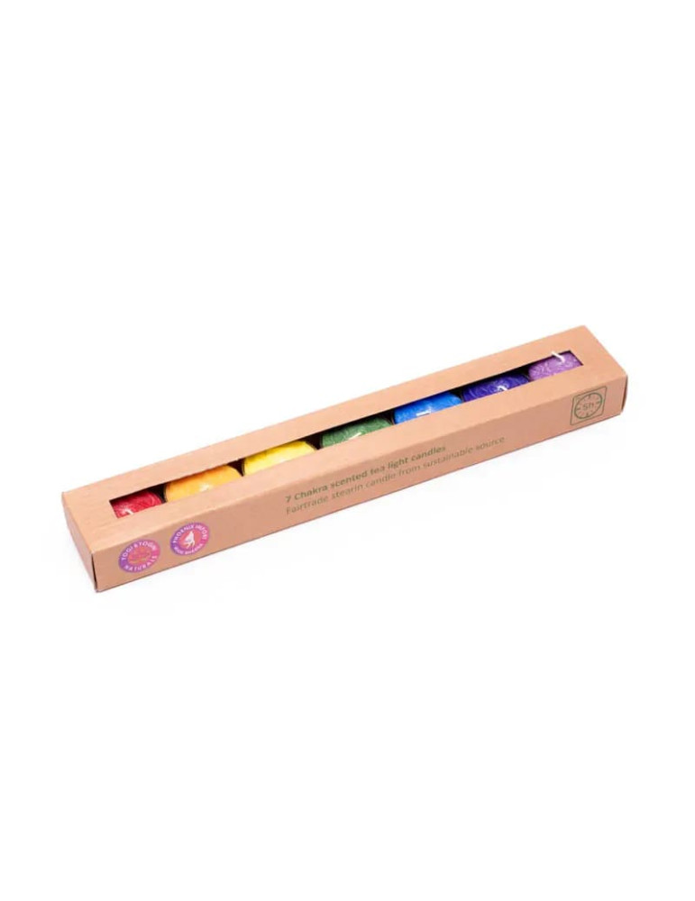 Yogi-Yogini  palmivahast teeküünalde komplekt 7 tšakrat karbis