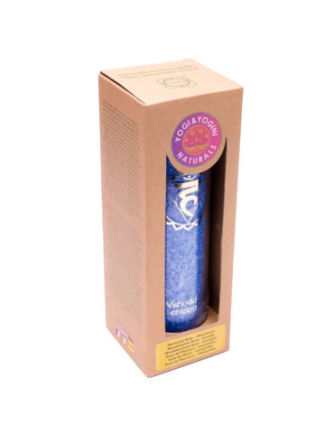 Yogi-Yogini Aromatic Candle stearin 5th Chakra 100 hours  21x6,5cm 2