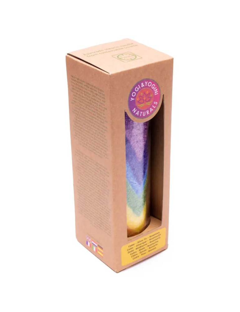 Yogi-Yogini palmivahast lõhnaküünal VIKERKAARE ORG 21x6,5cm     LÕPUMÜÜK