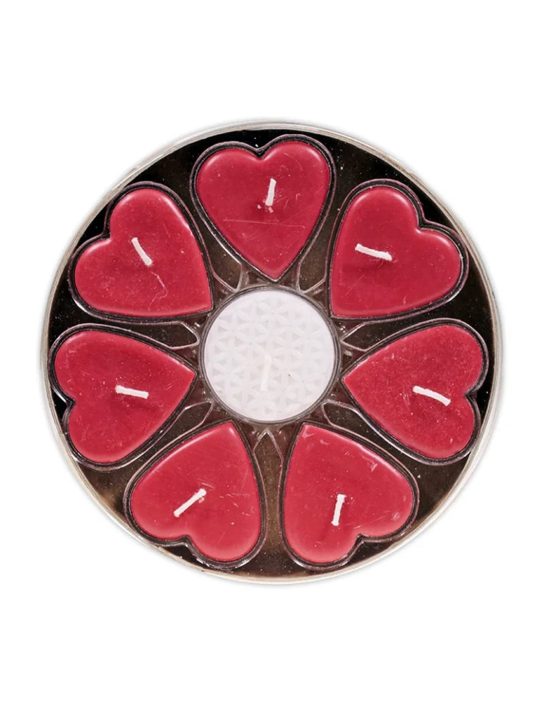 Yogi-Yogini Heart shaped candles stearin rose