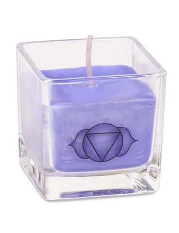 Rapeseed wax scented candle 6th chakra6x6x6 cm