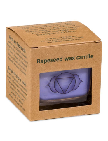 Rapeseed wax scented candle 6th chakra6x6x6 cm 2