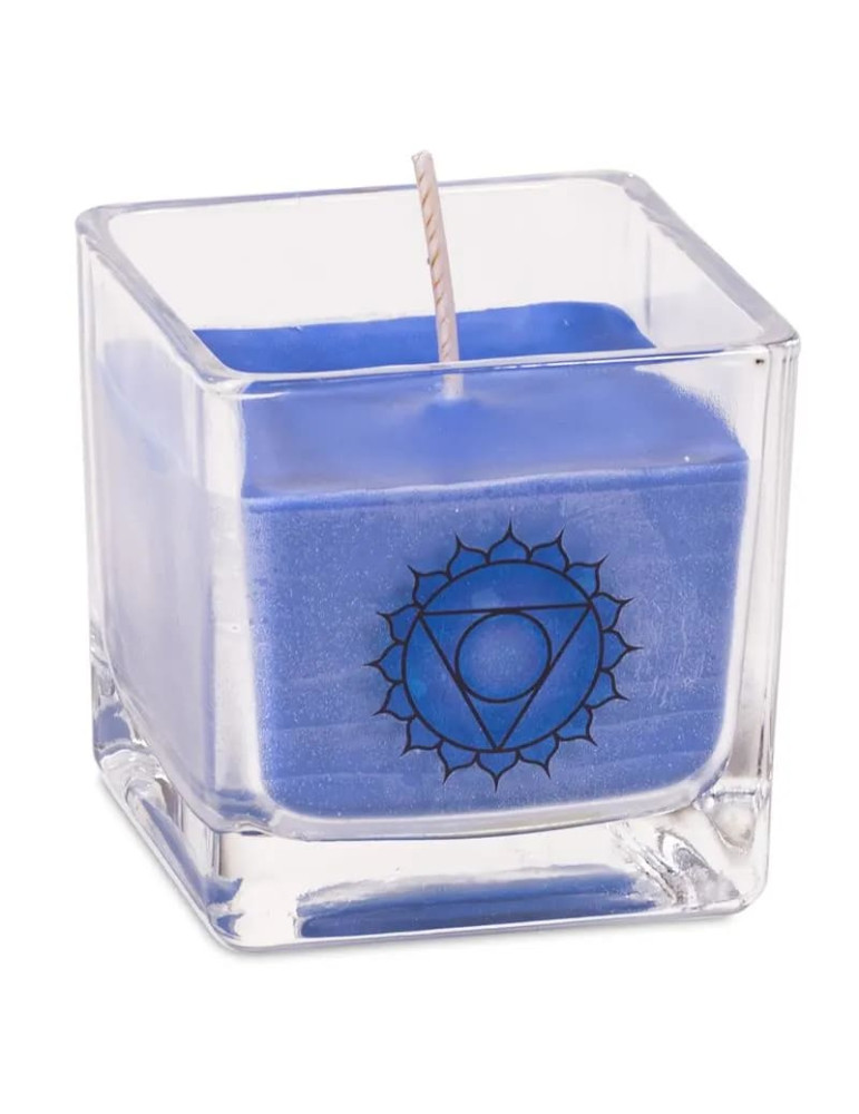 Rapeseed wax scented candle 5th chakra 6x6x6cm