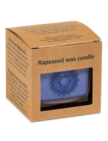 Rapeseed wax scented candle 5th chakra 6x6x6cm 2