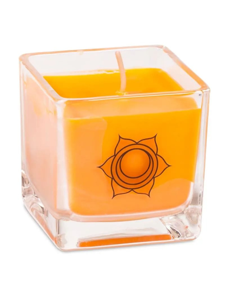 Rapeseed wax scented candle 2nd chakra 6x6x6cm