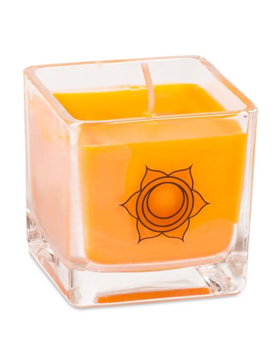 Rapeseed wax scented candle 2nd chakra 6x6x6cm