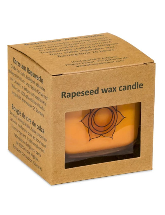Rapeseed wax scented candle 2nd chakra 6x6x6cm