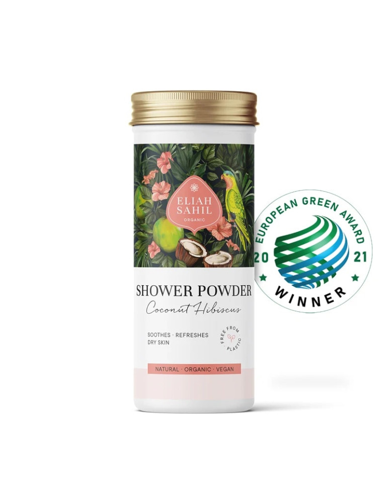 Shower Powder Coconut Hibiscus organic Eliah Sahil 90g