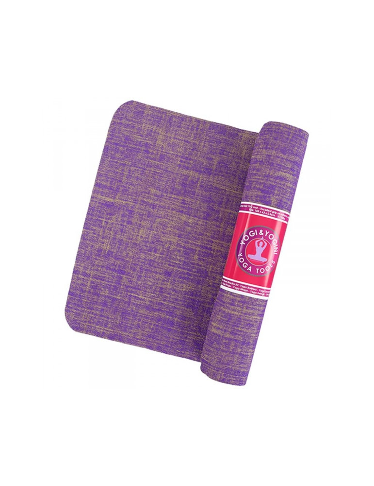 Yogi&Yogini purple yoga mat with jute 63x183x0.5
