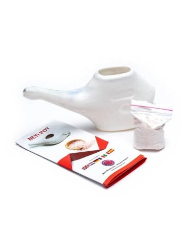 Yogi-Yogini Neti Pot+ 25g Himalayan salt