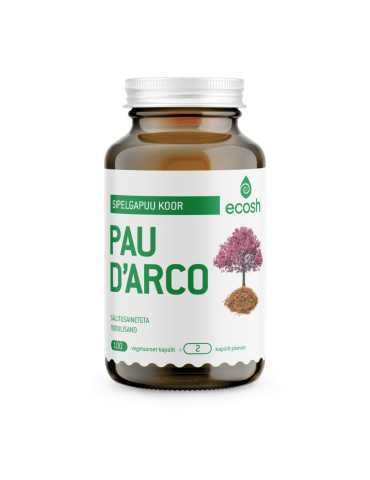 Pau D’Arco e. sipelgapuukoor 100 kapslit