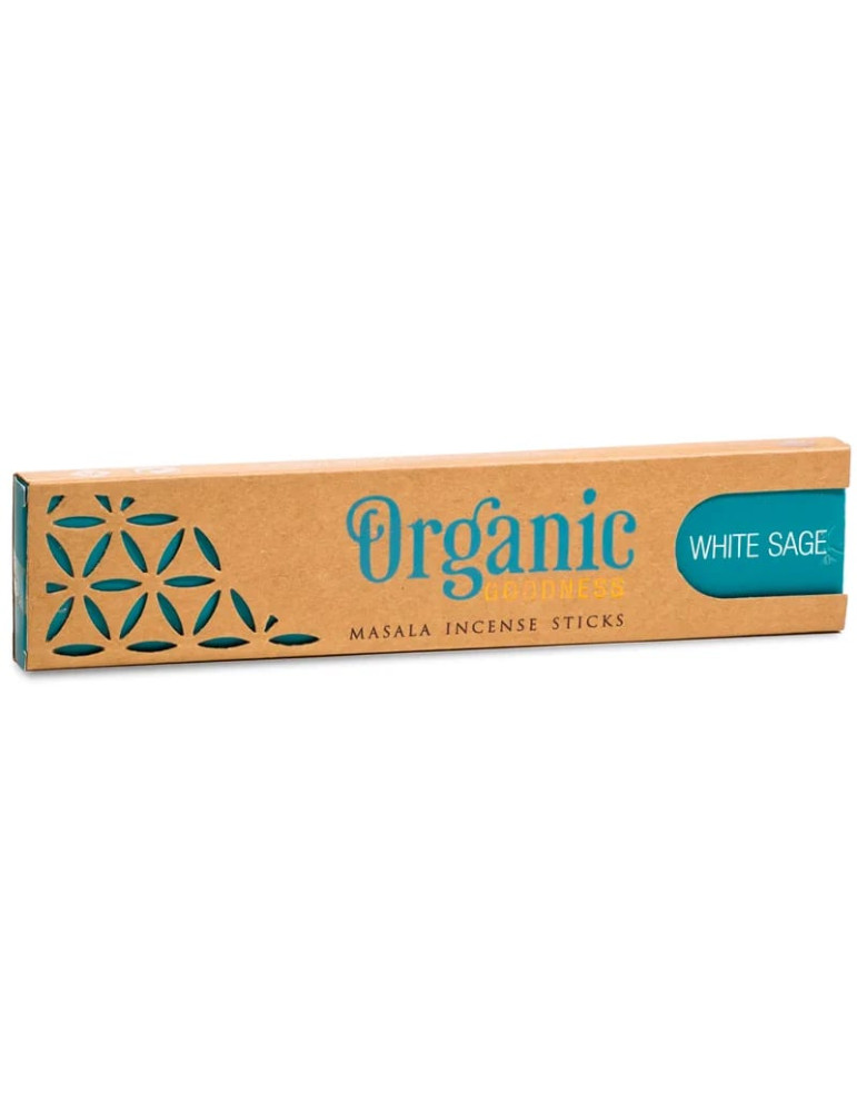 Organic WHITE SAGE incense sticks 12 pcs